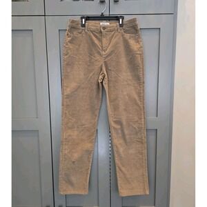 Coldwater Creek Classic Corduroy Pants Tan Camel Trousers Size 10 Soft Preppy